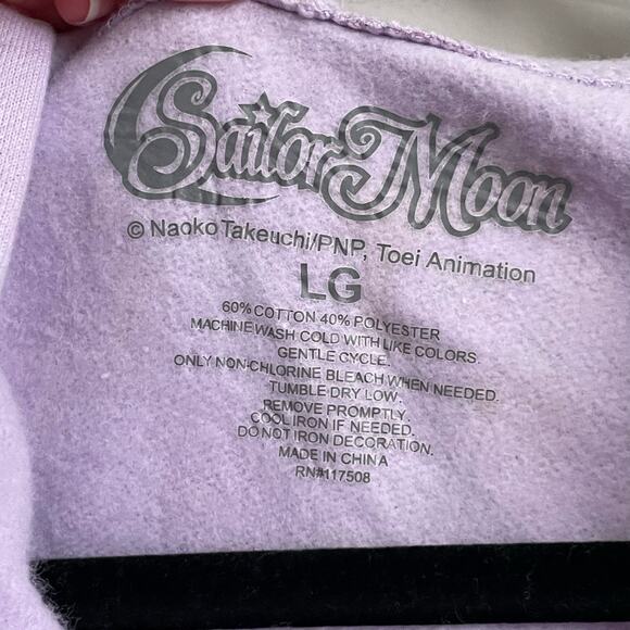 NWT Hot Topic L Sailormoon AOP zipper hoodie pink yellow  anime fandom cozy - Picture 4 of 9